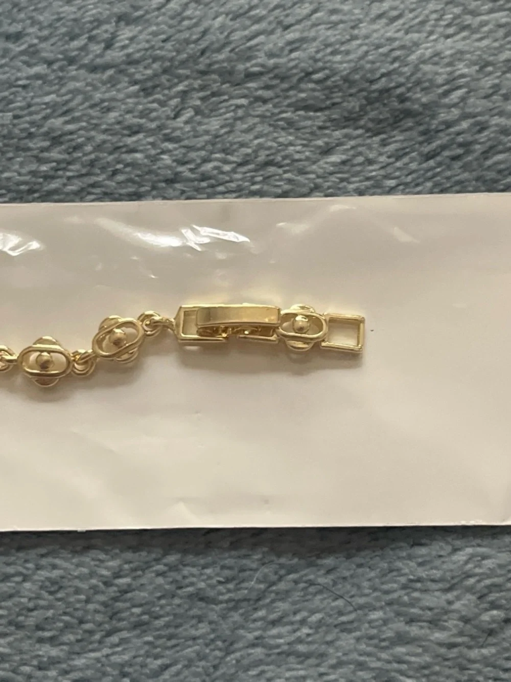 Luxury Jewelry Gold-Tone Crystal Accent Bracelet (clip on, 7 1/4 inch)
